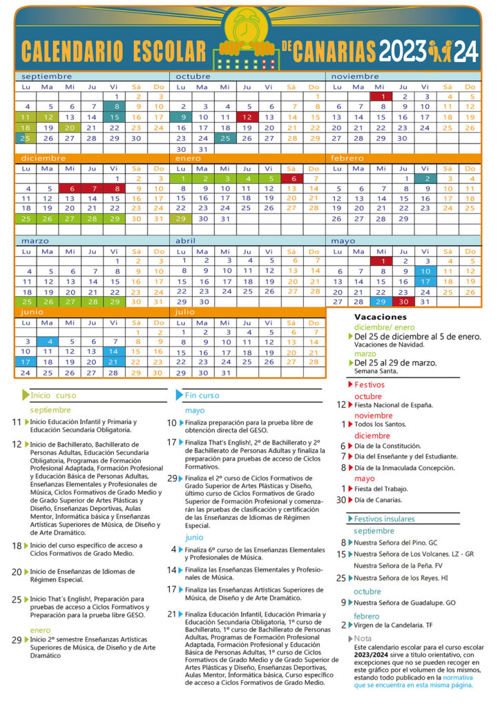 cuando empiezan las clases en canarias fechas clave del calendario escolar