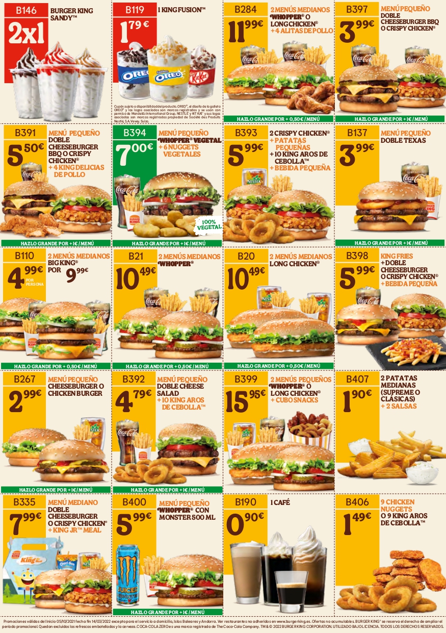 ofertas burger king canarias