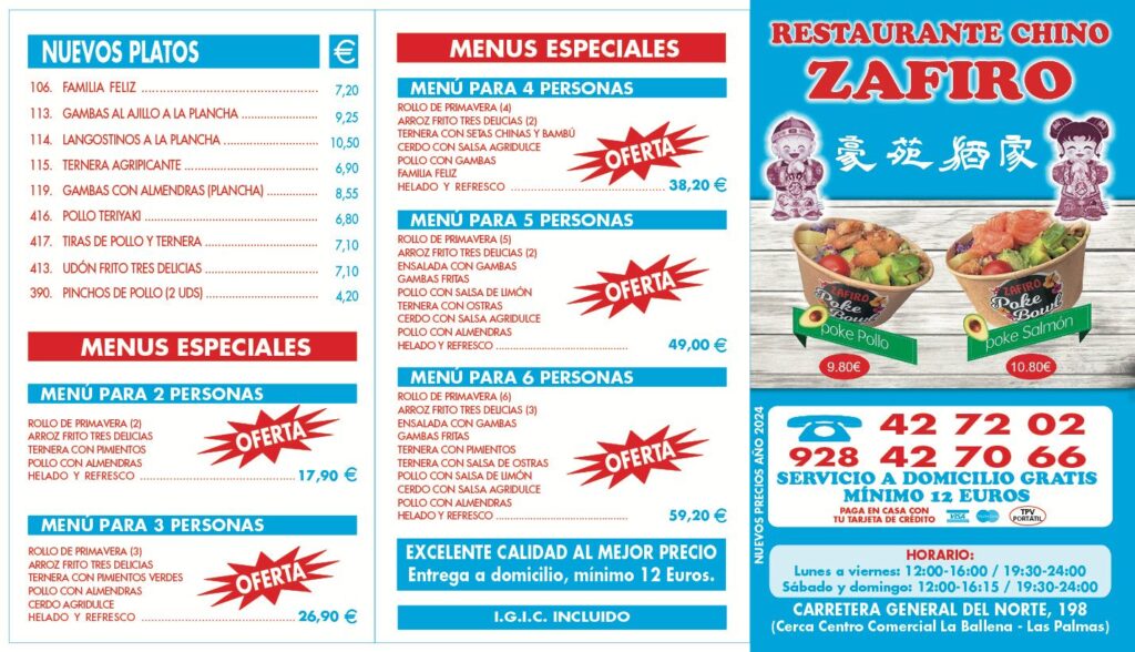 zafiro sushi en las palmas de gran canaria