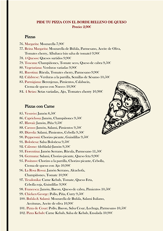 addio mare san agustin menu y precios