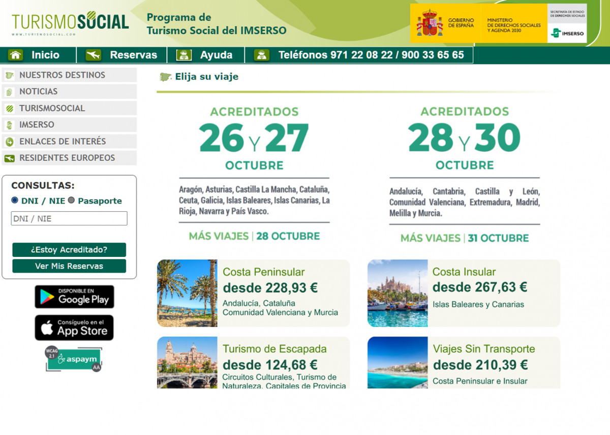 viajes a canarias imserso en 2025 requisitos y fechas